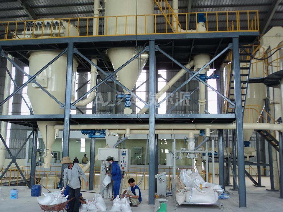 Ball mill of zirconium sand in a mineral factory in Vietnam