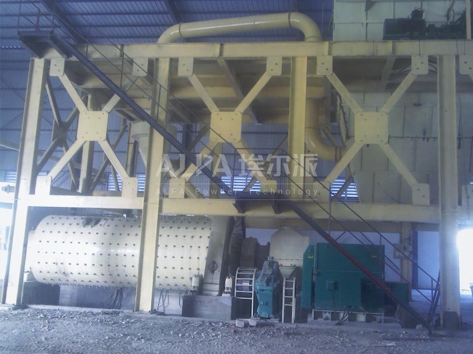 Calcium carbonate ball mill and air classifier production line in Vietnam